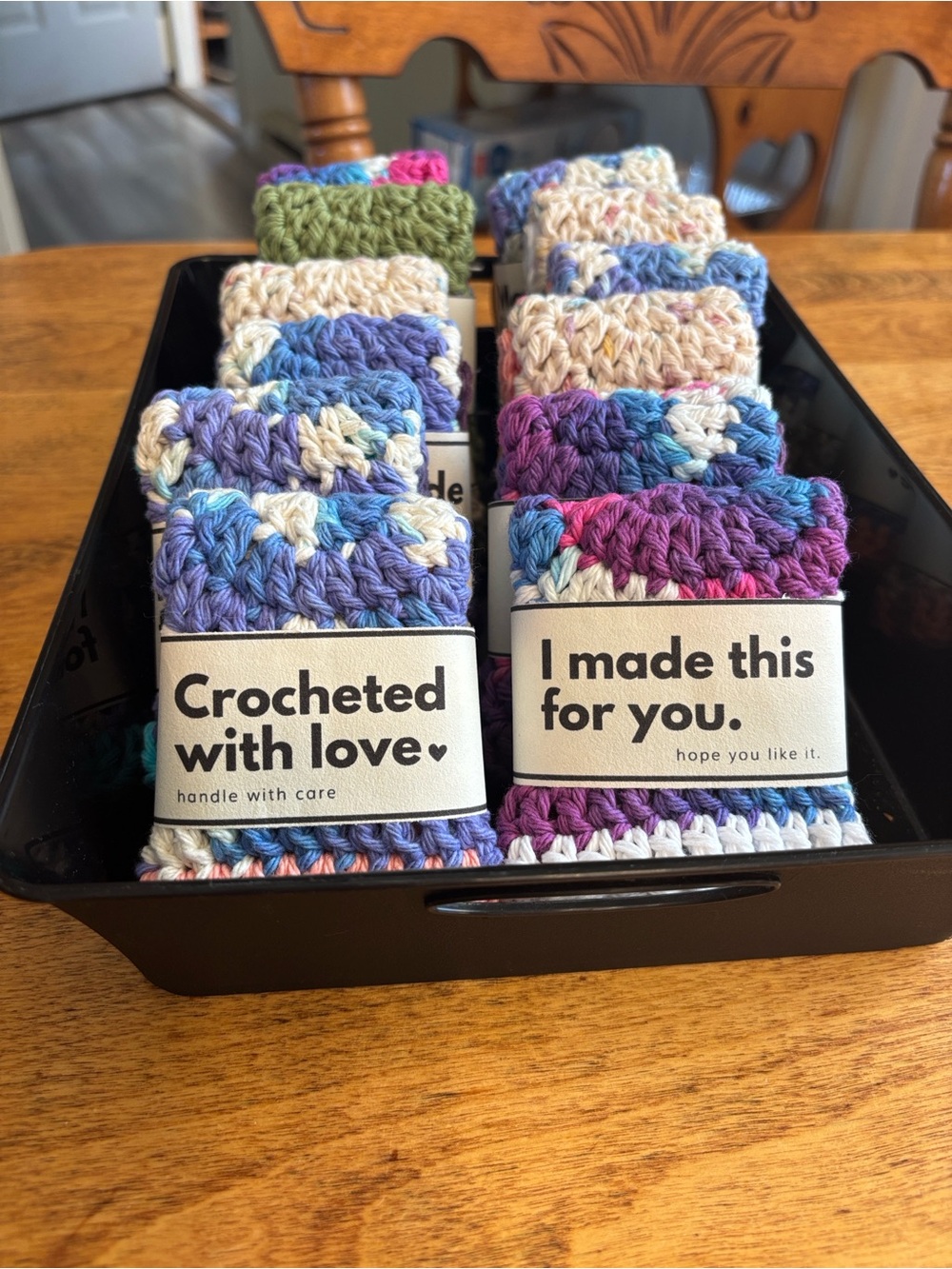 Handmade Crocheted dishcloth- Multi Color